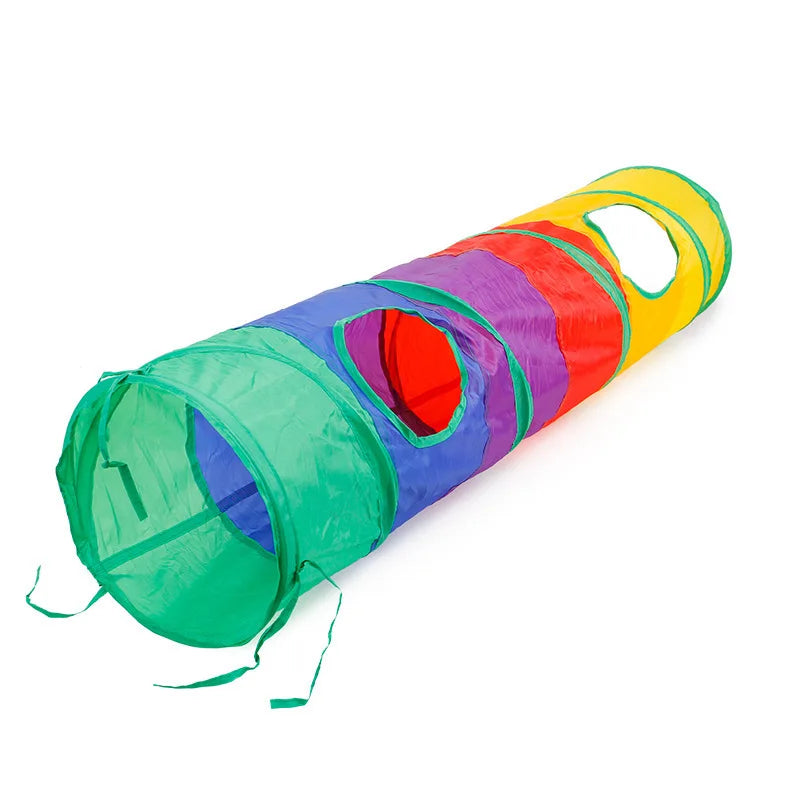 Túnel Plegable para Gatos – Juguete Interactivo, Transpirable y con Papel Crujiente