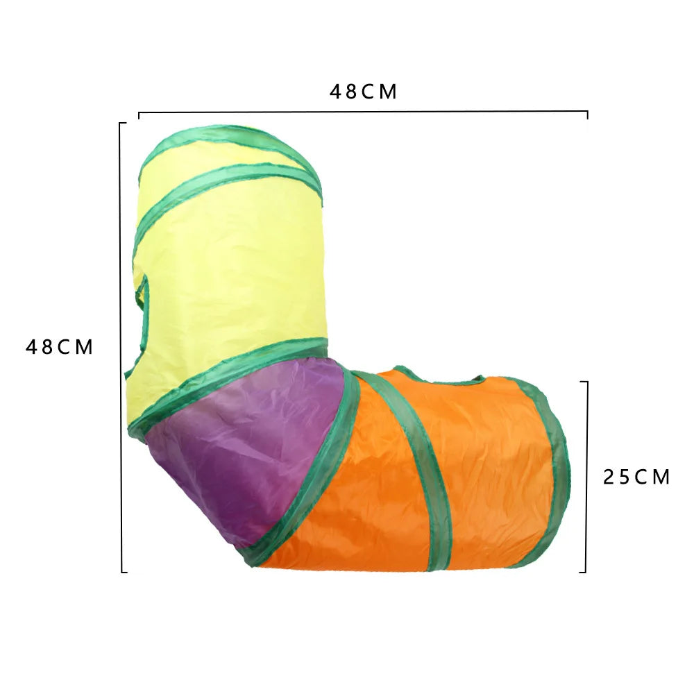 Túnel Plegable para Gatos – Juguete Interactivo, Transpirable y con Papel Crujiente