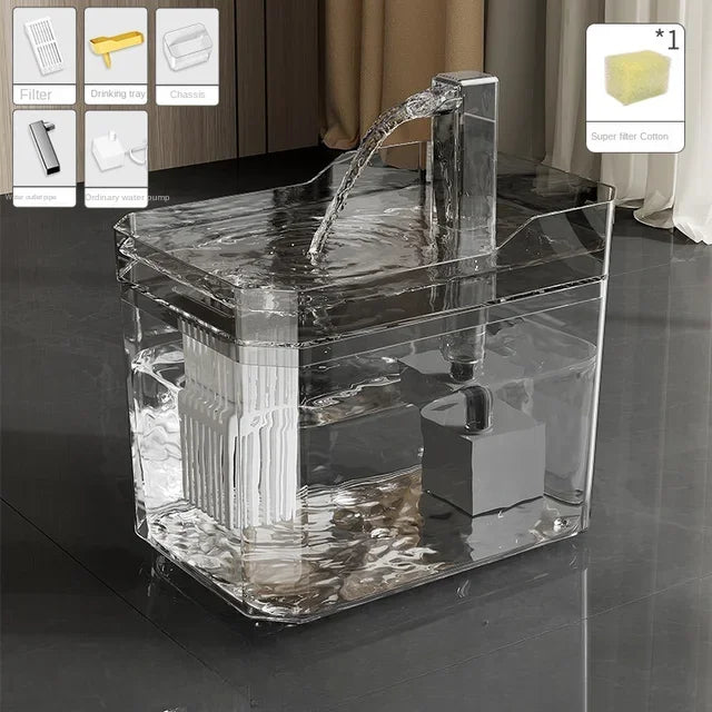 Fuente de Agua Automática para Gatos 1,5L con Filtro y Bomba USB