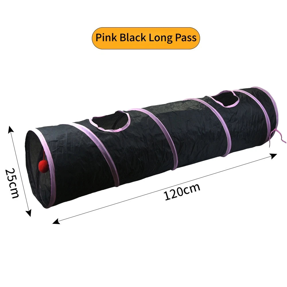 Túnel Plegable para Gatos – Juguete Interactivo, Transpirable y con Papel Crujiente