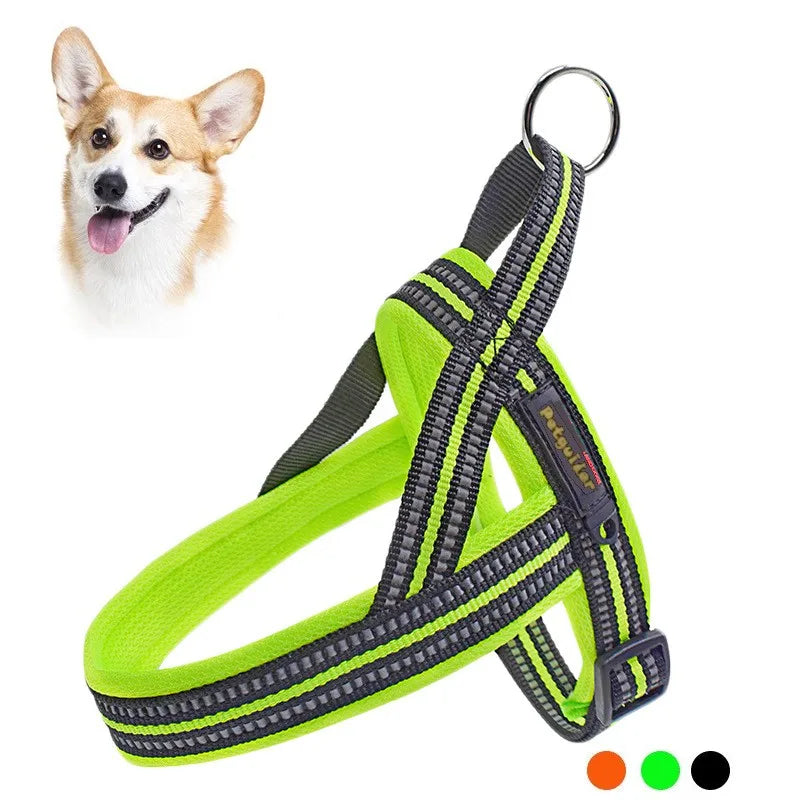 Arnés Anti-Tirones para Perros Grandes – Nylon 1000D, Ajustable con Asa y Reflectante