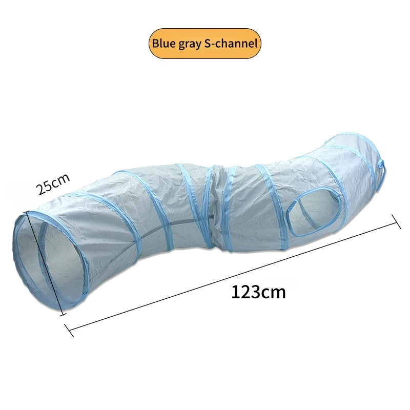 Túnel Plegable para Gatos – Juguete Interactivo, Transpirable y con Papel Crujiente